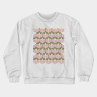 Geometric Pattern Pink Yellow Green Crewneck Sweatshirt